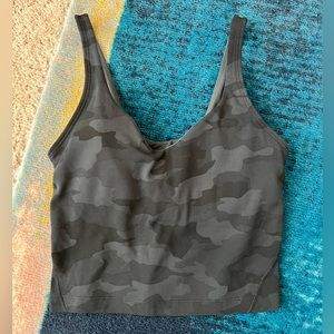 LuLuLemon Align Tank Top, Black Camouflage, Size 0